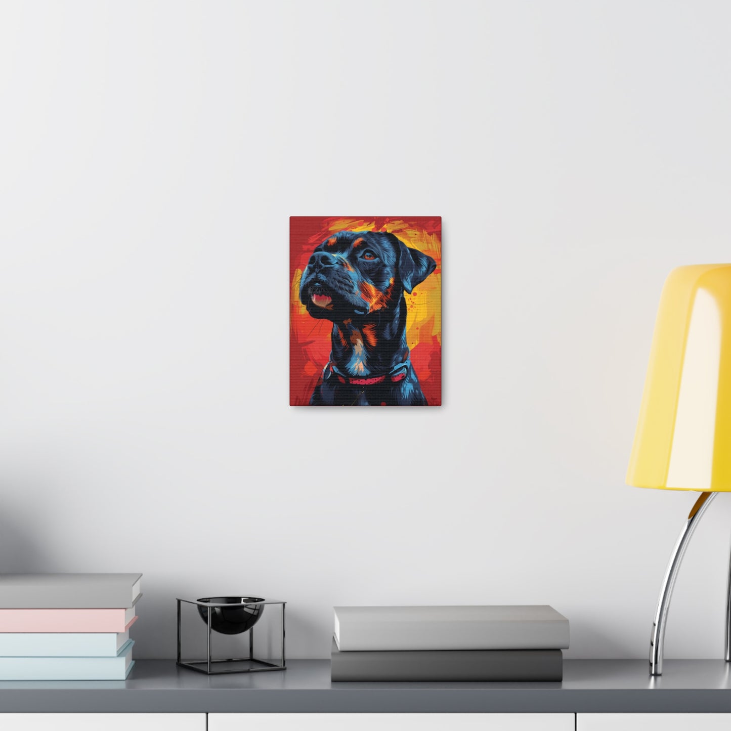 Rottweiler Dog - Abstract Illustration Canvas Gallery Wraps