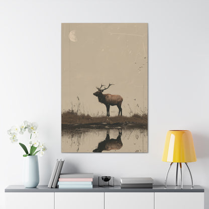 Moose Digital Illustration Canvas Gallery Wraps