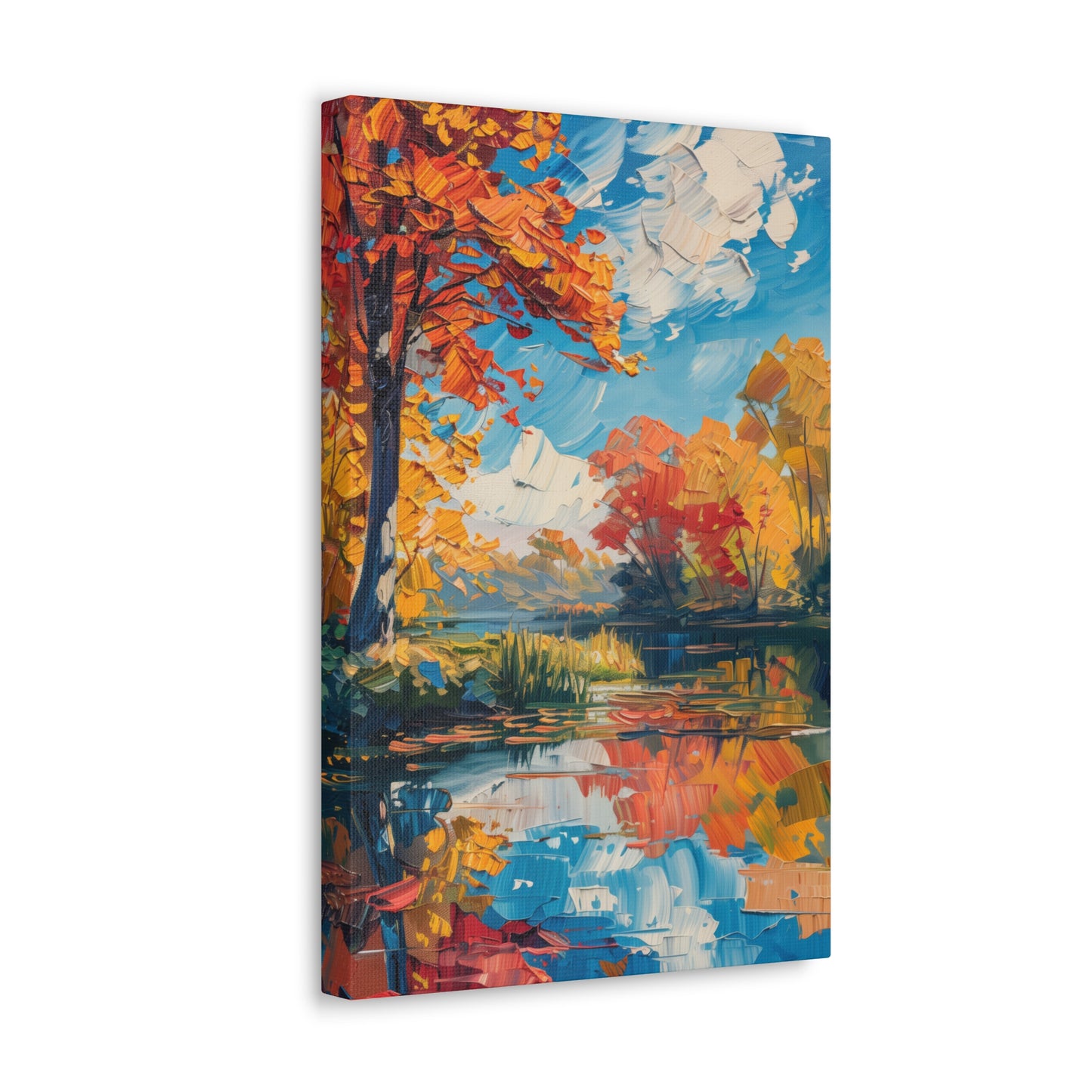 Autumn Nature - Claude Monet Style Digital Print Canvas Gallery Wraps