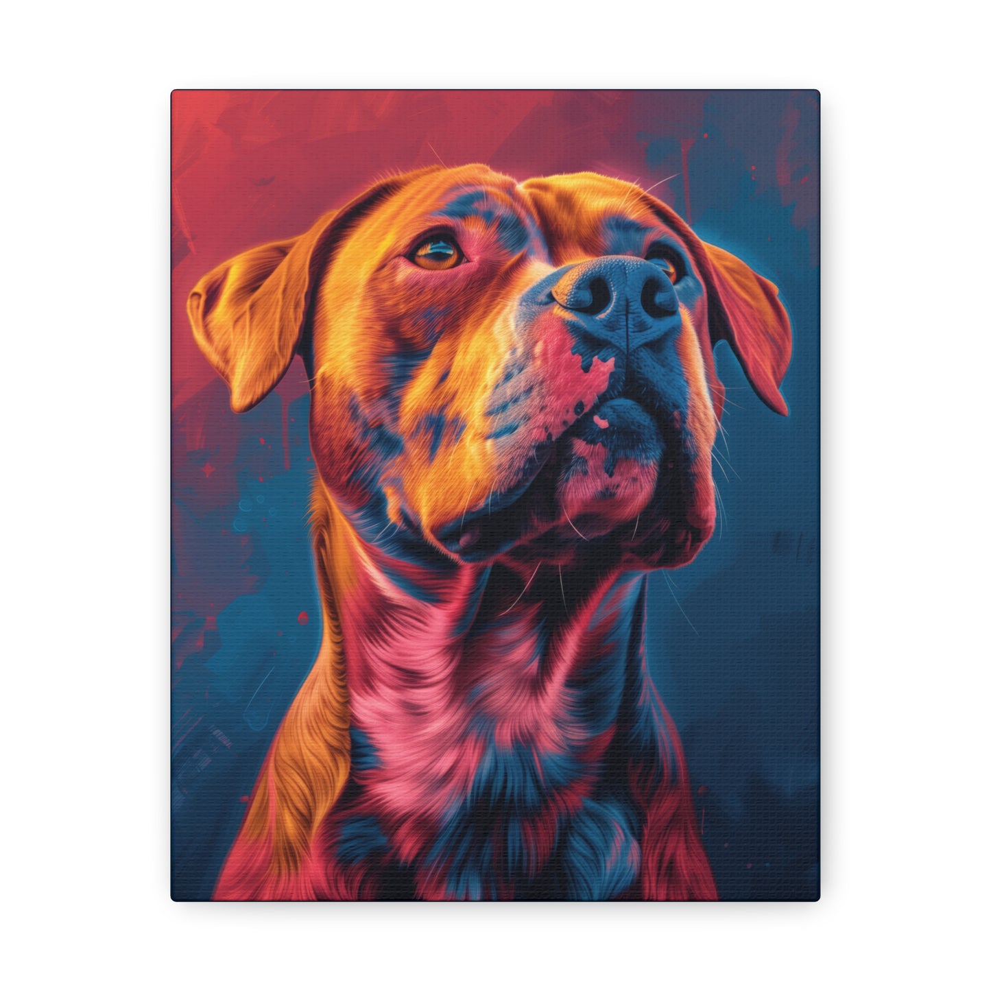 American Pit Bull Terrier - Abstract Illustration Canvas Gallery Wraps