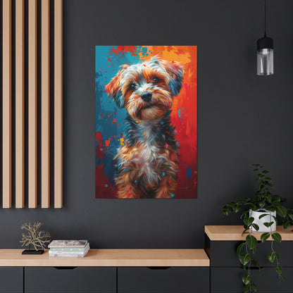 Terrier Dog - Illustration Canvas Gallery Wraps