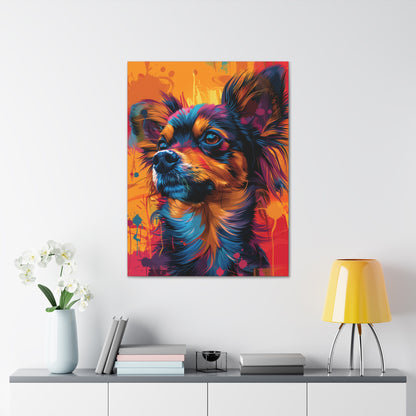 Chihuahua Dog - Abstract Illustration Canvas Gallery Wraps