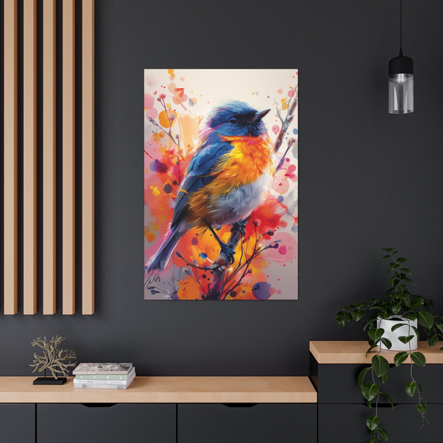 Bird - Abstract Illustration Canvas Gallery Wraps