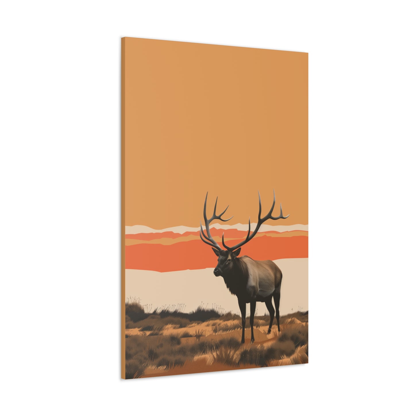 Moose - Digital Illustration Canvas Gallery Wraps