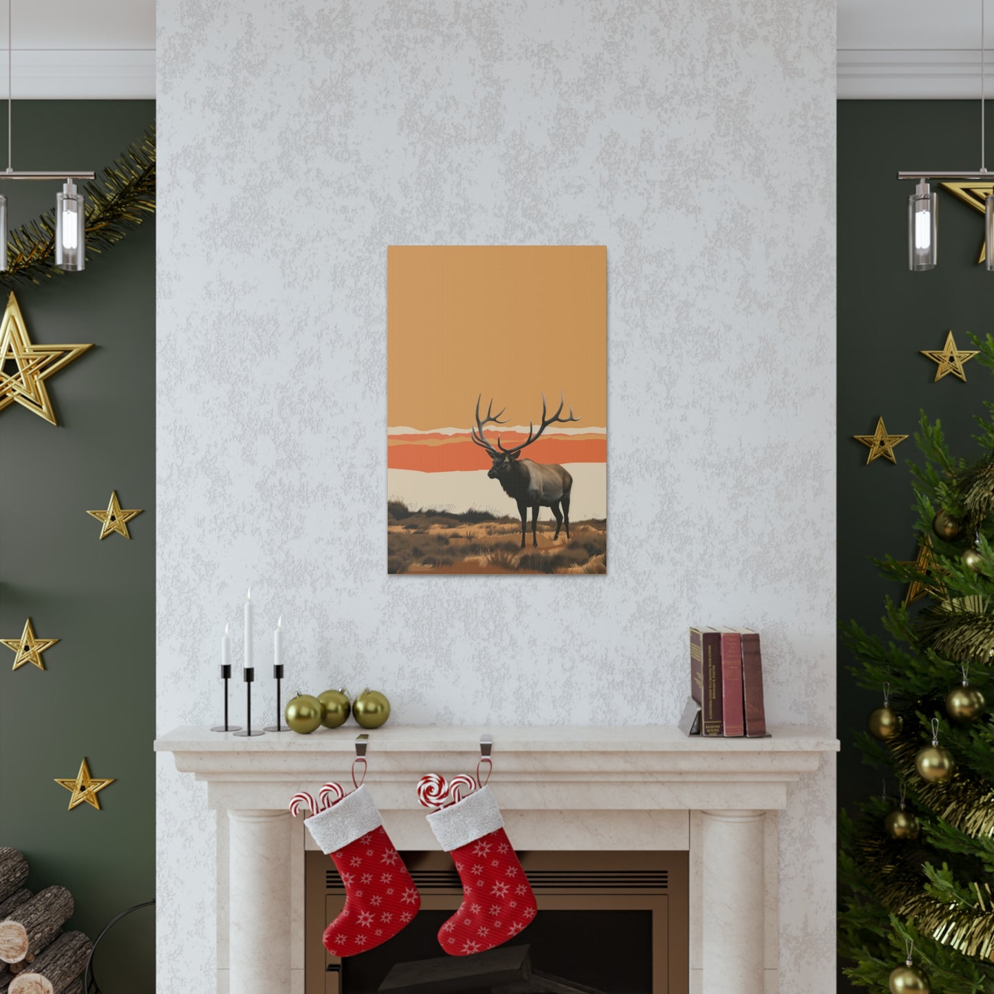 Moose - Digital Illustration Canvas Gallery Wraps