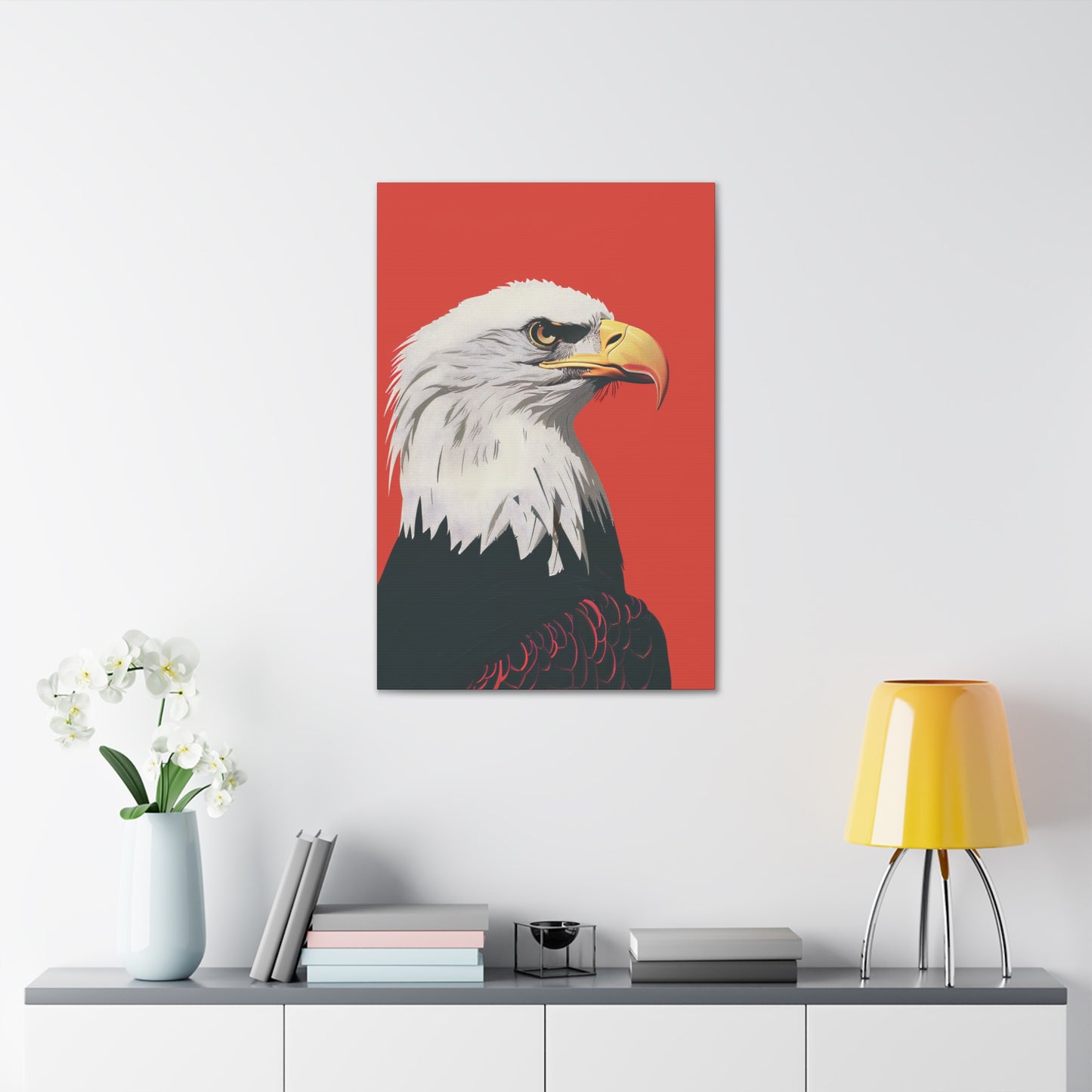 Bald Eagle Digital Illustration Canvas Gallery Wraps