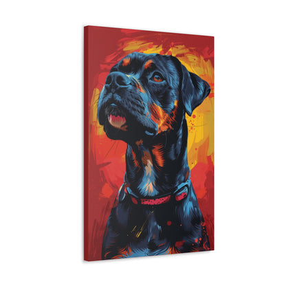 Rottweiler Dog - Abstract Illustration Canvas Gallery Wraps