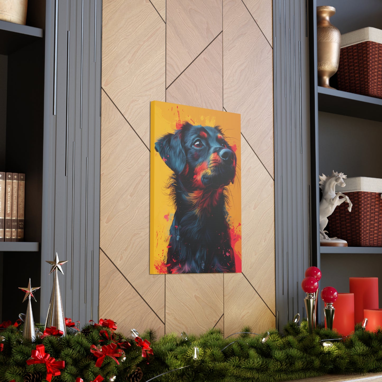 Labrador Dog - Abstract Illustration Canvas Gallery Wraps