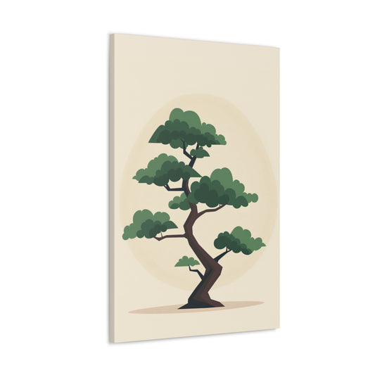 Bonsai Tree - Illustration Canvas Gallery Wraps