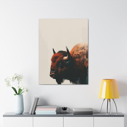 Bison - Illustration Canvas Gallery Wraps