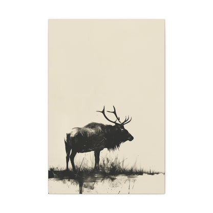 Moose Digital Illustration Canvas Gallery Wraps