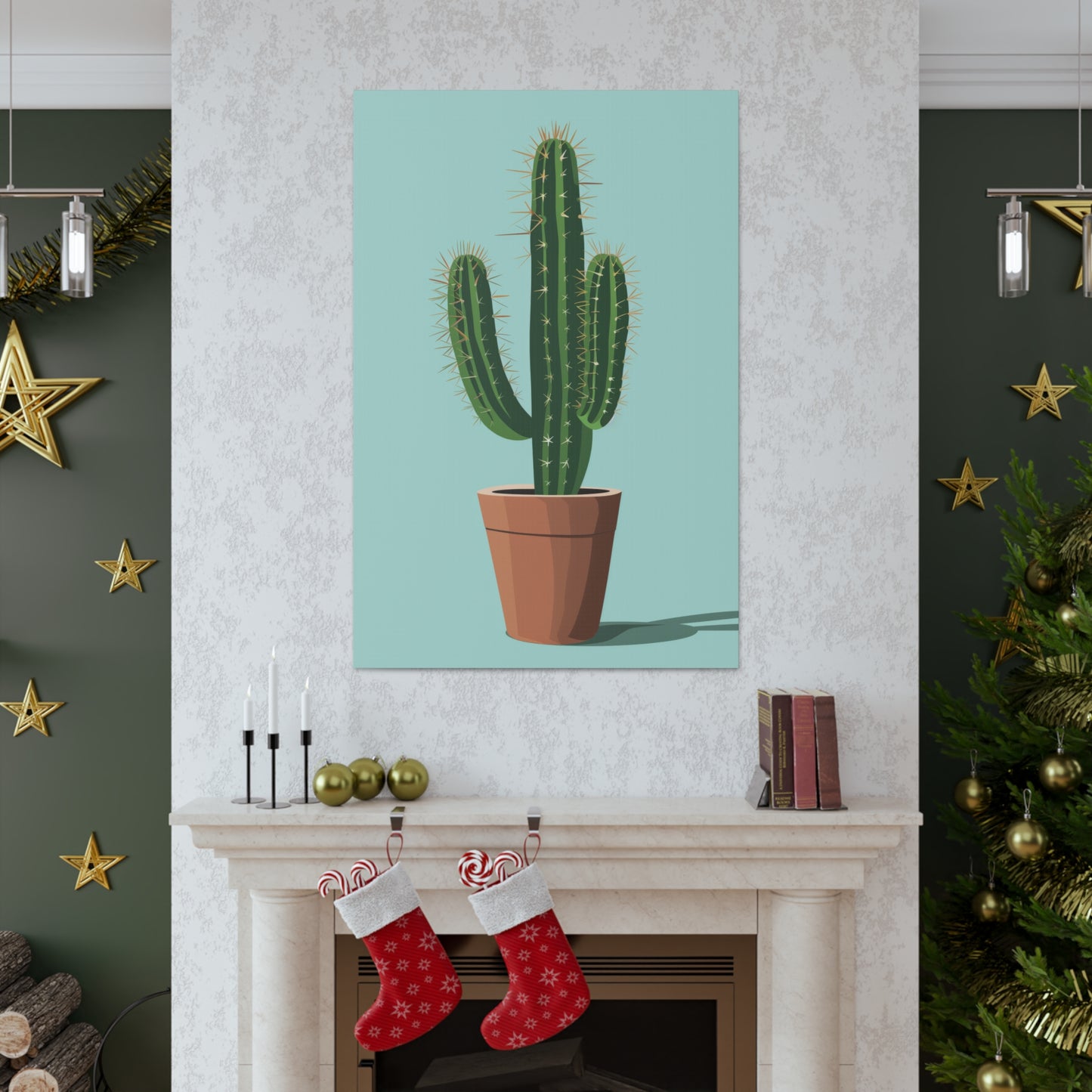 Cactus Plant - Illustration Canvas Gallery Wraps