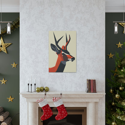 Reindeer with antlers Digital Illustration Canvas Gallery Wraps