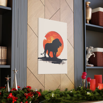 Lion Digital Illustration Canvas Gallery Wraps