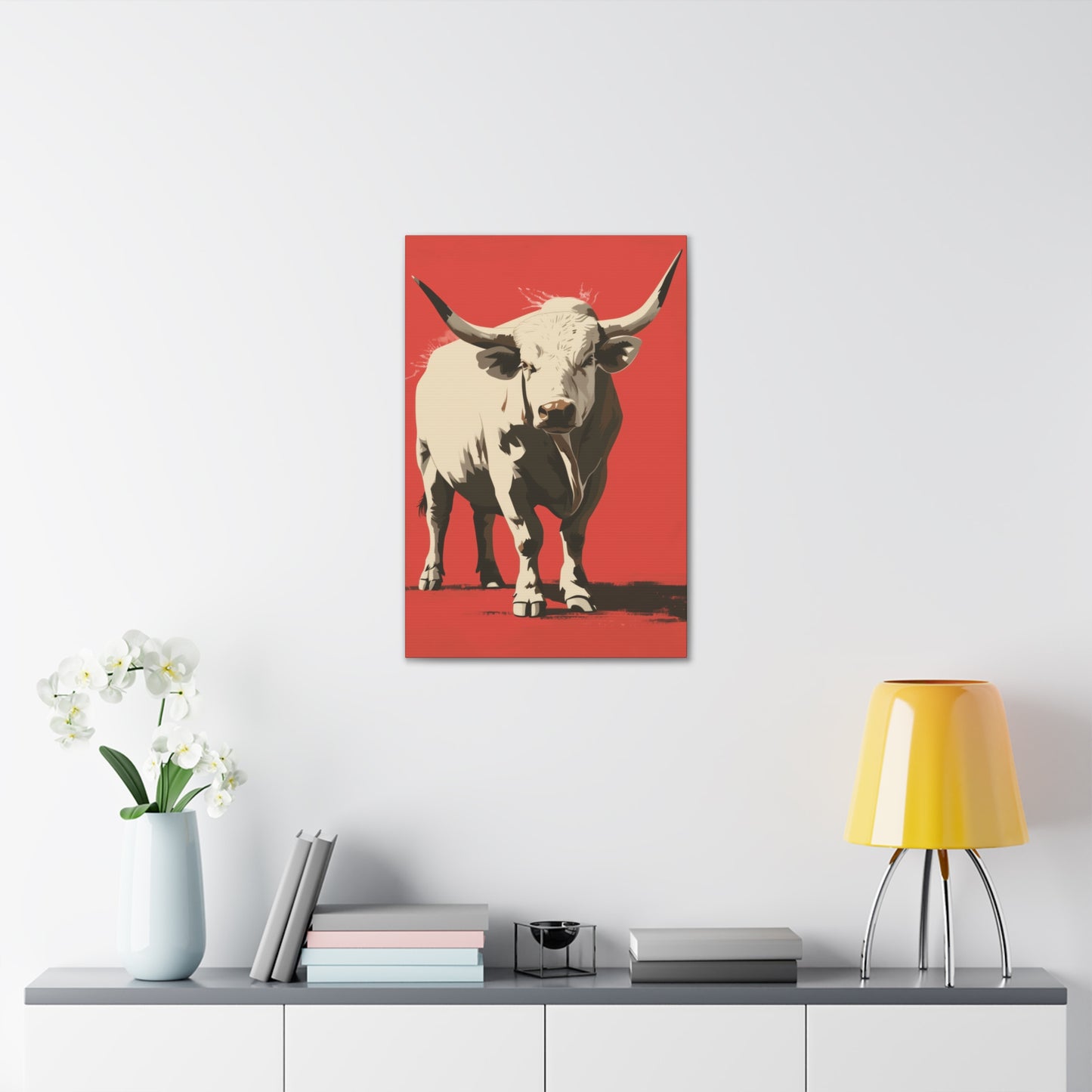 White Buffalo Digital Illustration Canvas Gallery Wraps