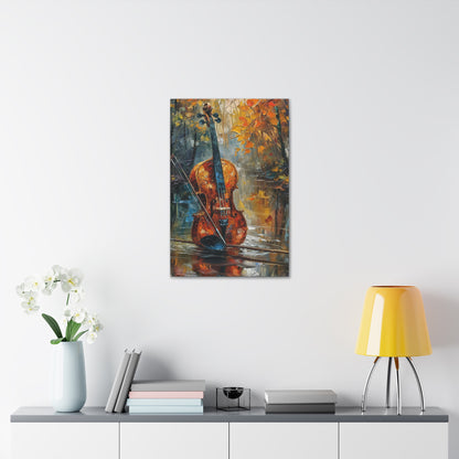 guitar in water Digital Oil Painting Print Canvas Gallery Wraps