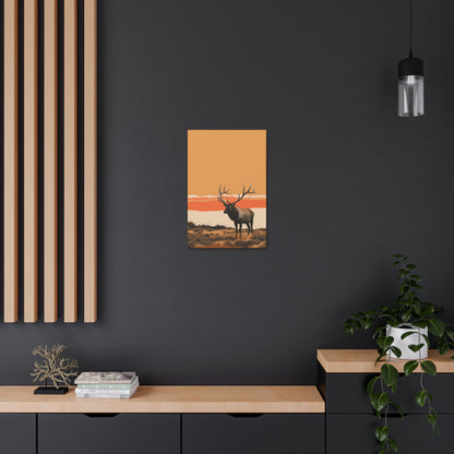 Moose - Digital Illustration Canvas Gallery Wraps