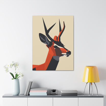 Reindeer with antlers Digital Illustration Canvas Gallery Wraps