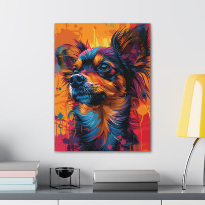 Chihuahua Dog - Abstract Illustration Canvas Gallery Wraps