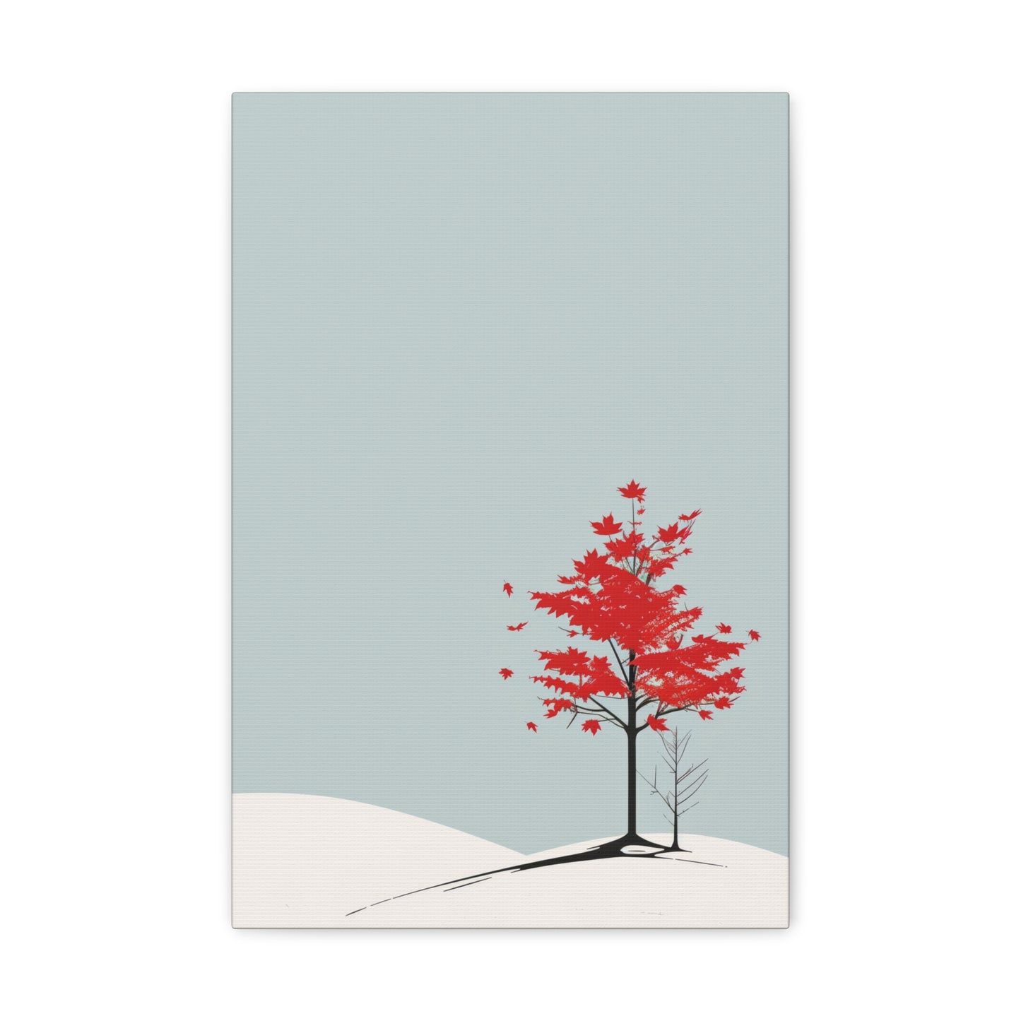 Maple Tree in Winter - Illustration Canvas Gallery Wraps