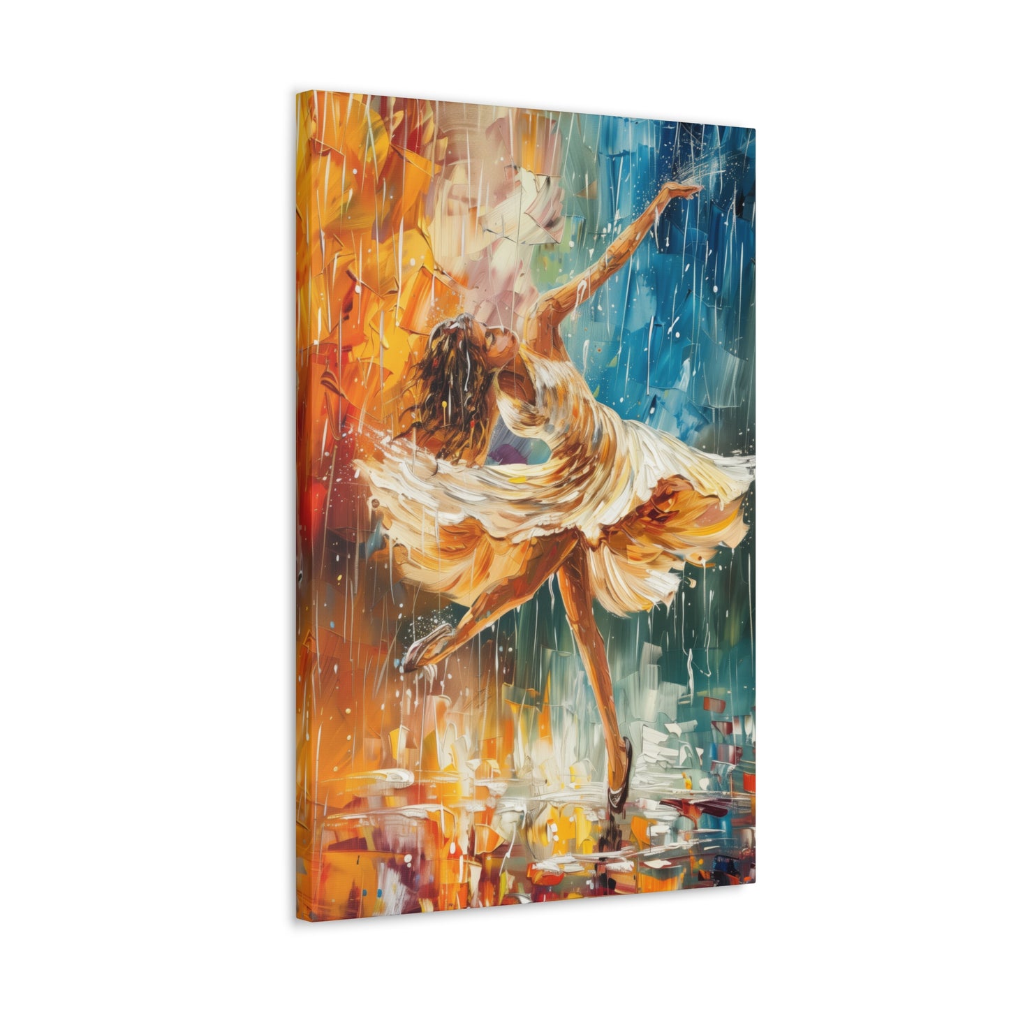 Dancing in the Rain - Leonid Afremov Style Digital Print Canvas Gallery Wraps