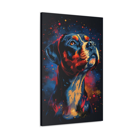 Rottweiler Dog - Abstract Illustration Canvas Gallery Wraps