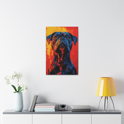 American Pit Bull Terrier - Abstract Illustration Canvas Gallery Wraps