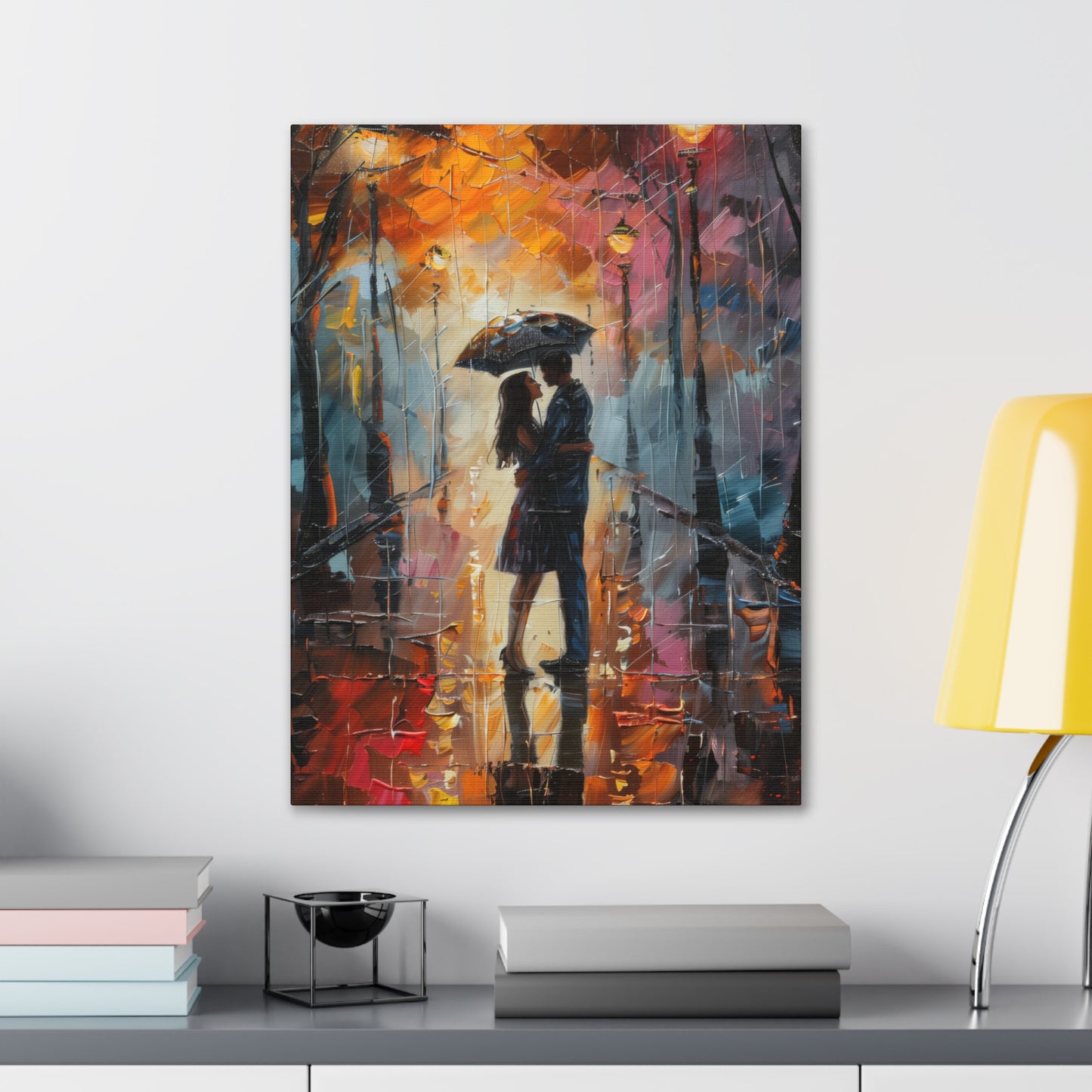 Couple - Leonid Afremov Style Digital Oil Painting Canvas Gallery Wraps