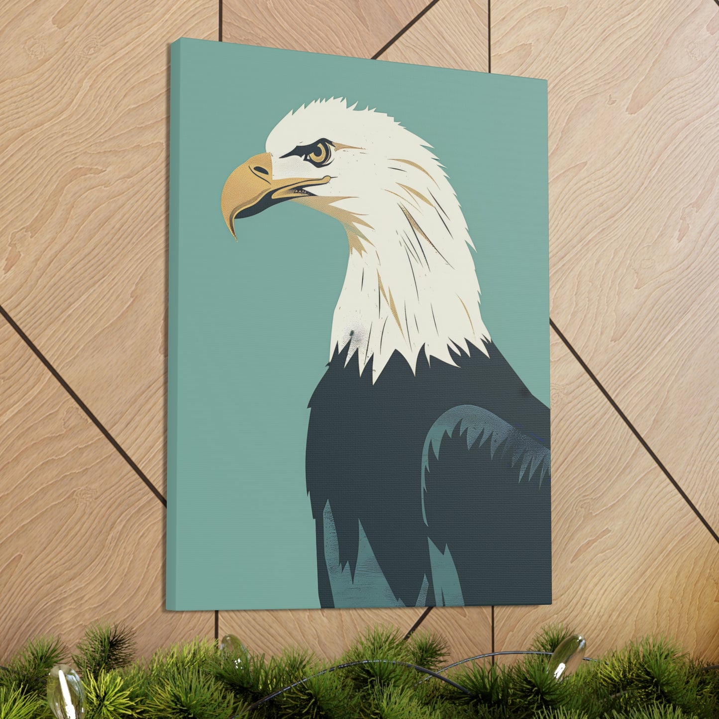 Bald Eagle Digital Illustration Canvas Gallery Wraps