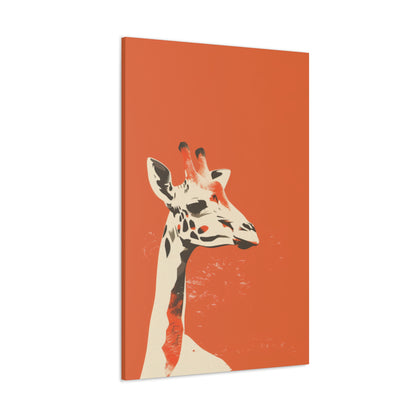 Giraffe Digital Illustration Canvas Gallery Wraps