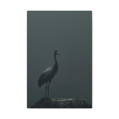 Egret Digital Illustration Canvas Gallery Wraps