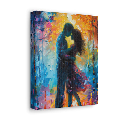 Couple - Leonid Afremov Style Digital Oil Painting Canvas Gallery Wraps