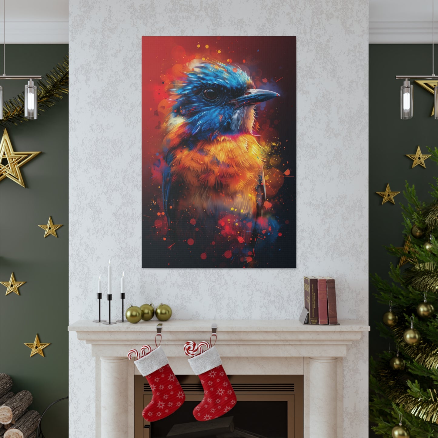 Bird Abstract - Illustration Canvas Gallery Wraps