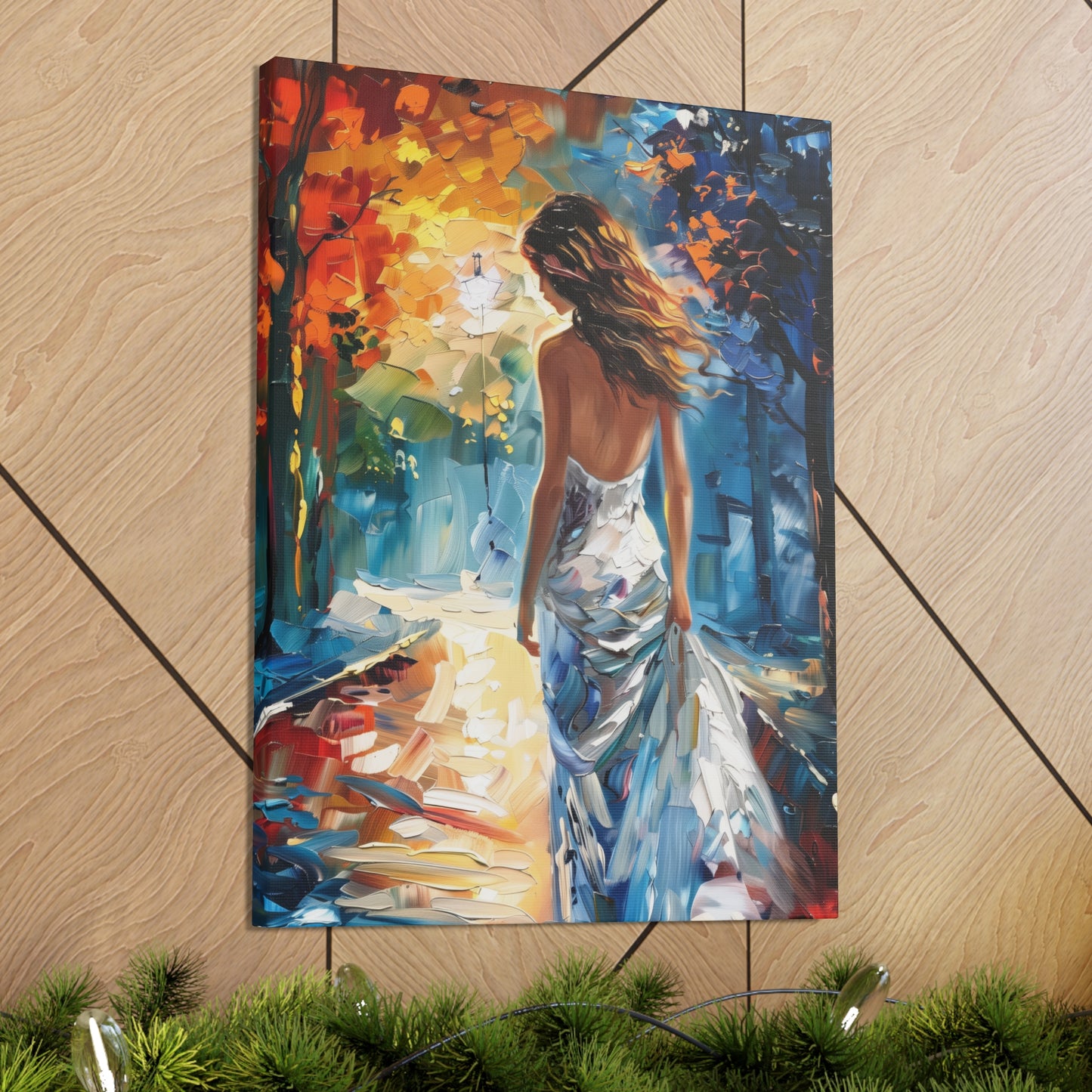 bride in the streets - Leonid Afremov Style Digital Print Canvas Gallery Wraps