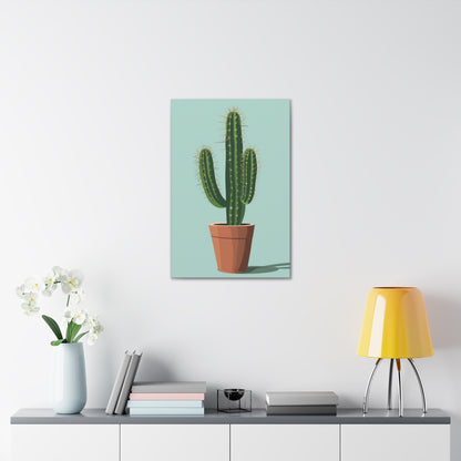 Cactus Plant - Illustration Canvas Gallery Wraps