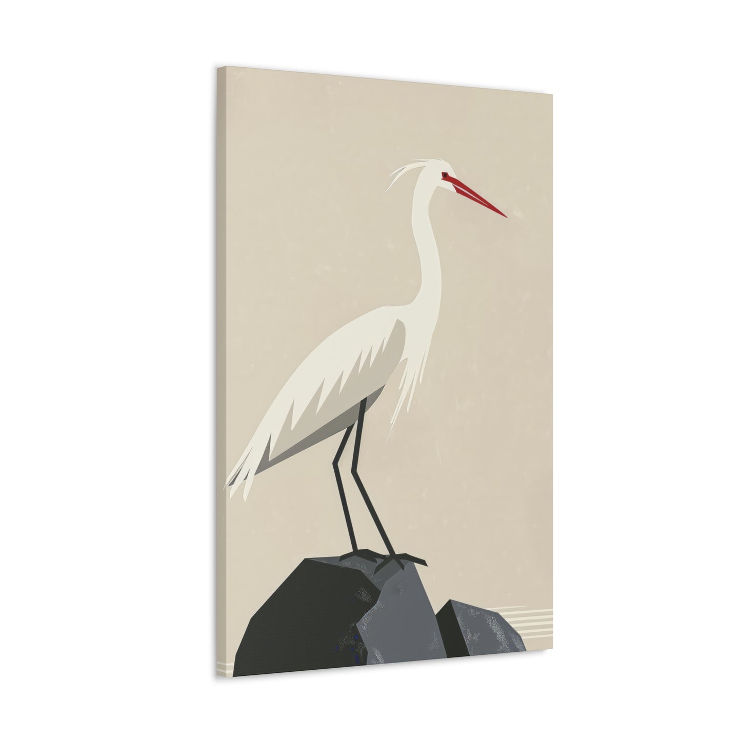 Stork Digital Illustration Canvas Gallery Wraps