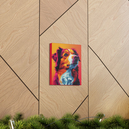 Border Collie Dog - Abstract Illustration Canvas Gallery Wraps