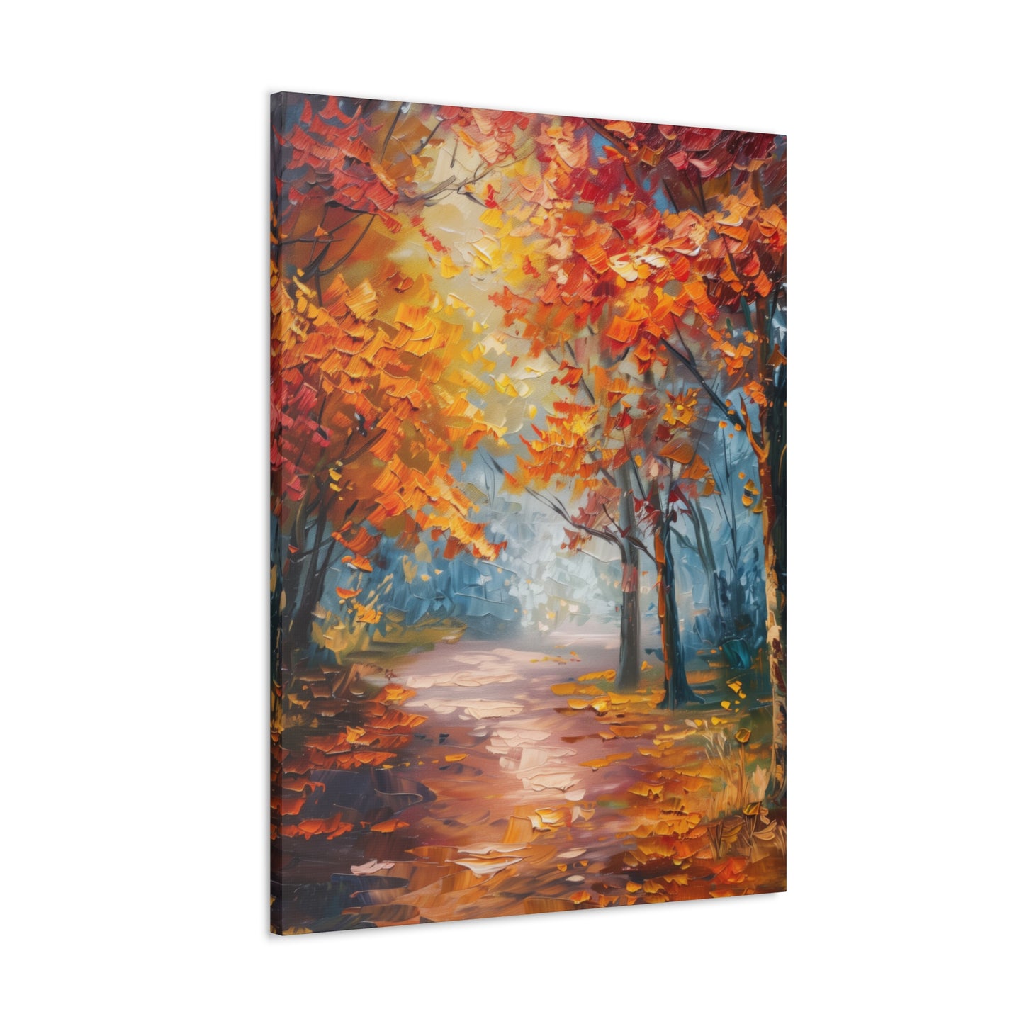 Road Through Autumn Forest - Leonid Afremov Oil Painting Canvas Gallery Wraps