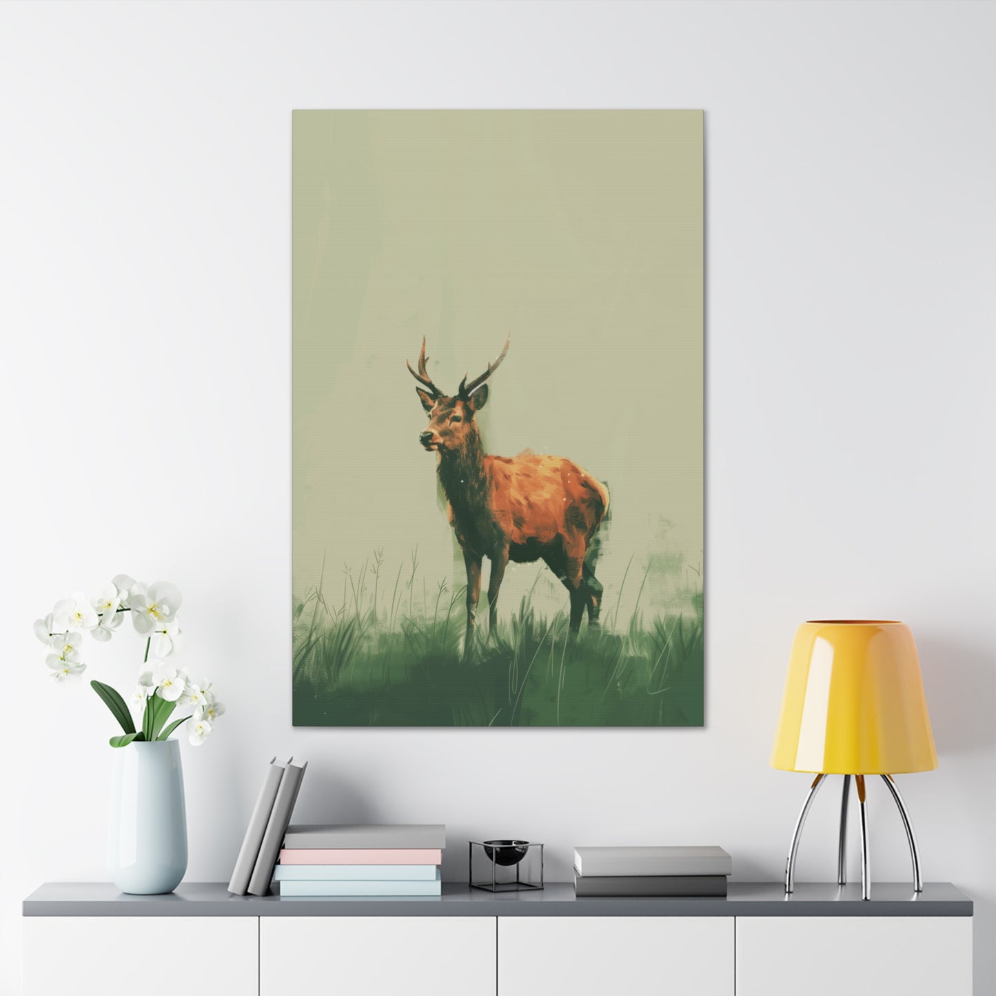 Reindeer Digital Illustration Canvas Gallery Wraps