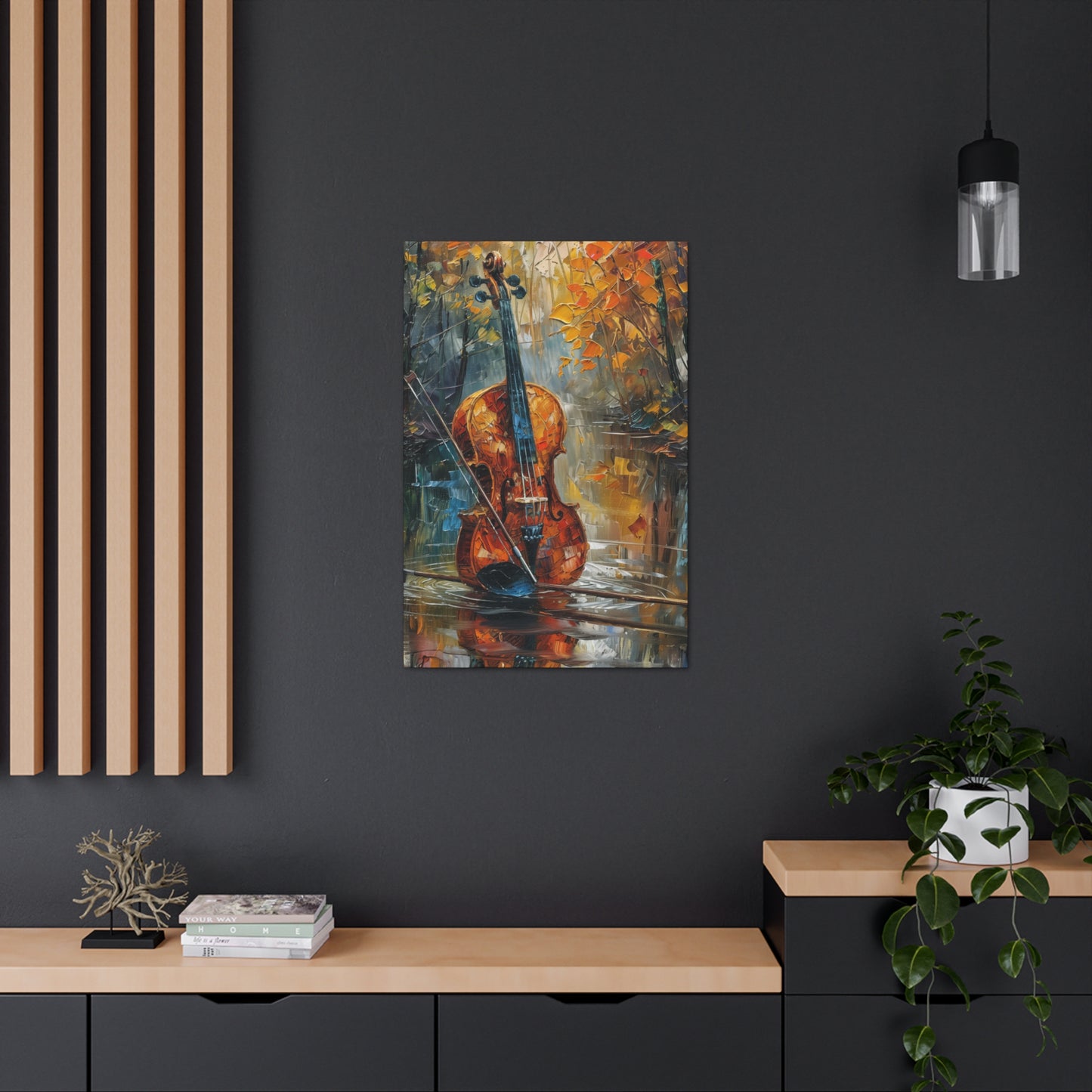 guitar in water Digital Oil Painting Print Canvas Gallery Wraps