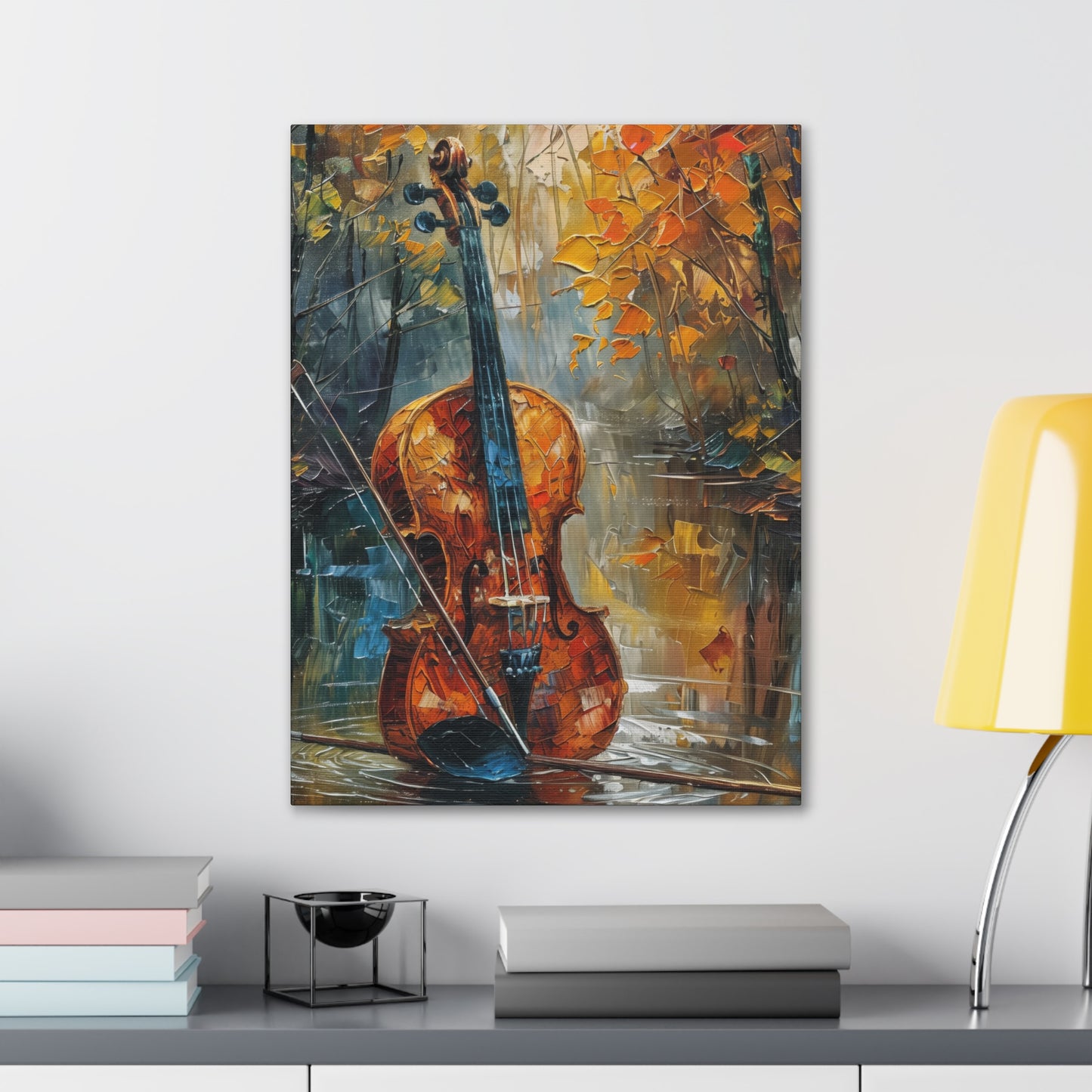 guitar in water Digital Oil Painting Print Canvas Gallery Wraps