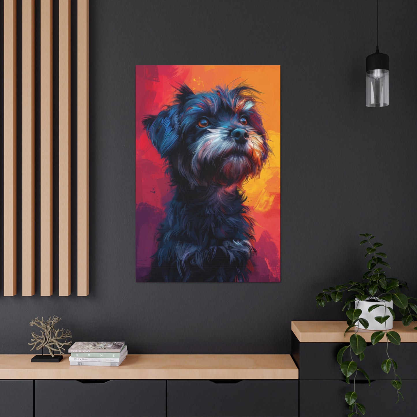 Rottweiler Dog - Abstract Illustration Canvas Gallery Wraps