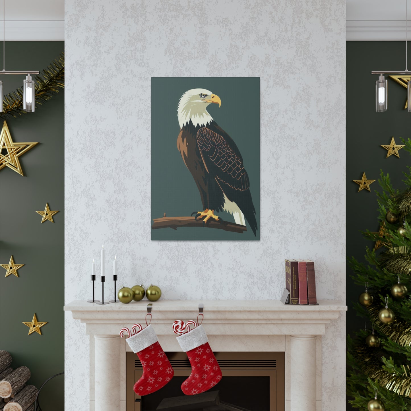 Eagle Digital Illustration Canvas Gallery Wraps