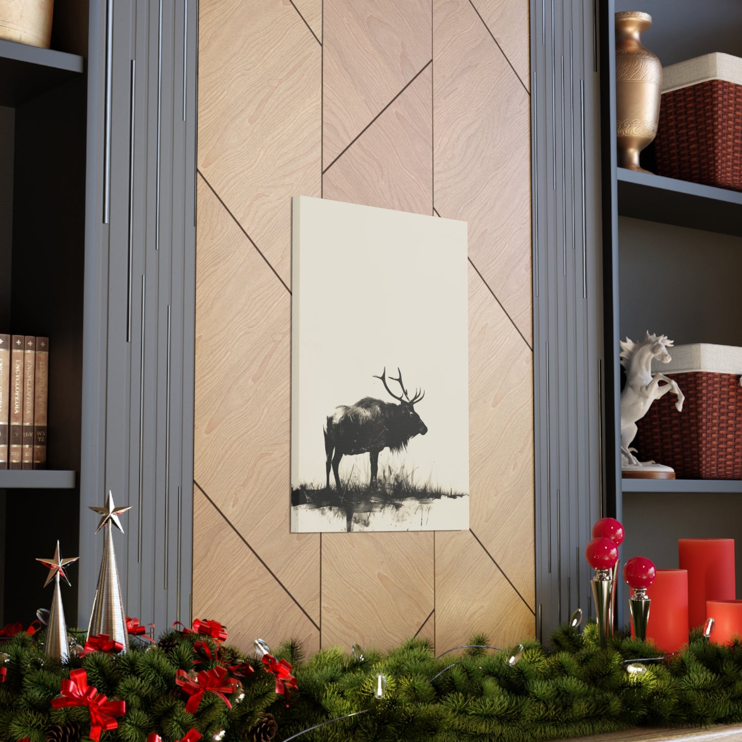 Moose Digital Illustration Canvas Gallery Wraps