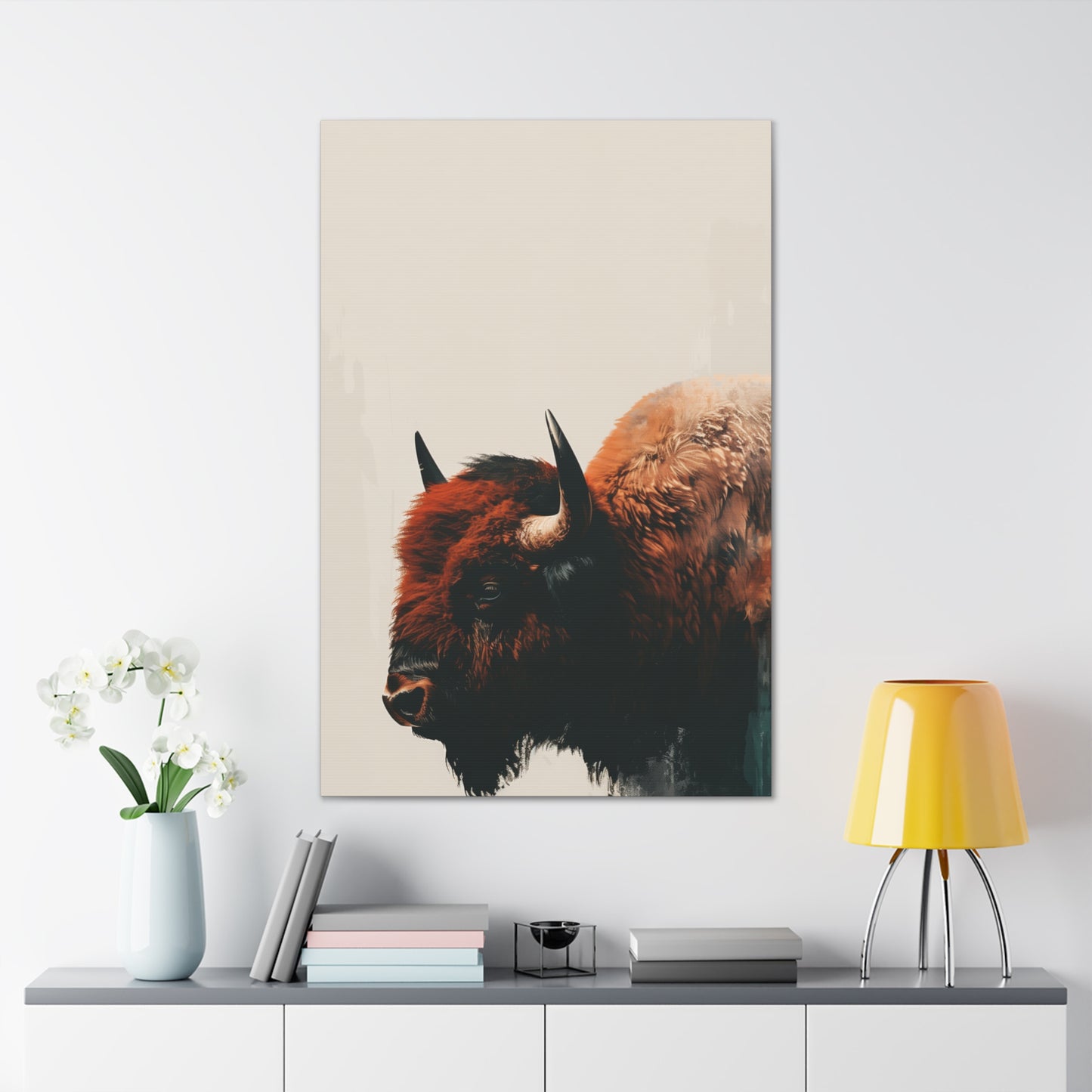 Bison - Illustration Canvas Gallery Wraps