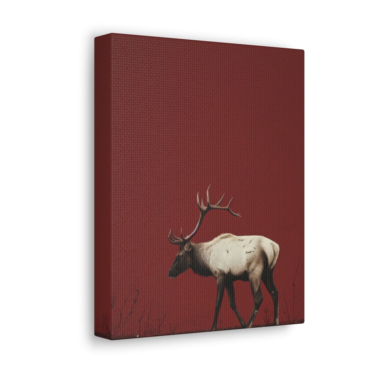 Moose with Antlers Digital Illustration Canvas Gallery Wraps