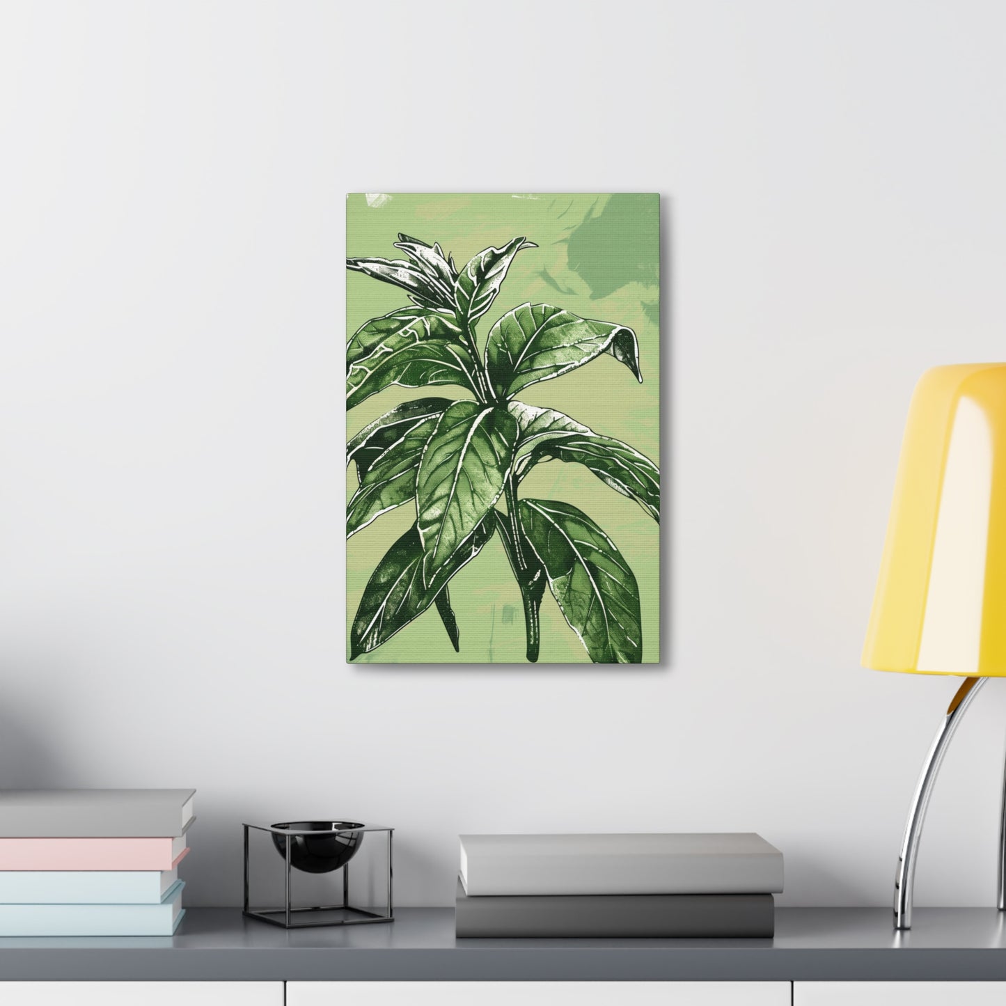 Plant Leaves Digital Illustration Canvas Gallery Wraps