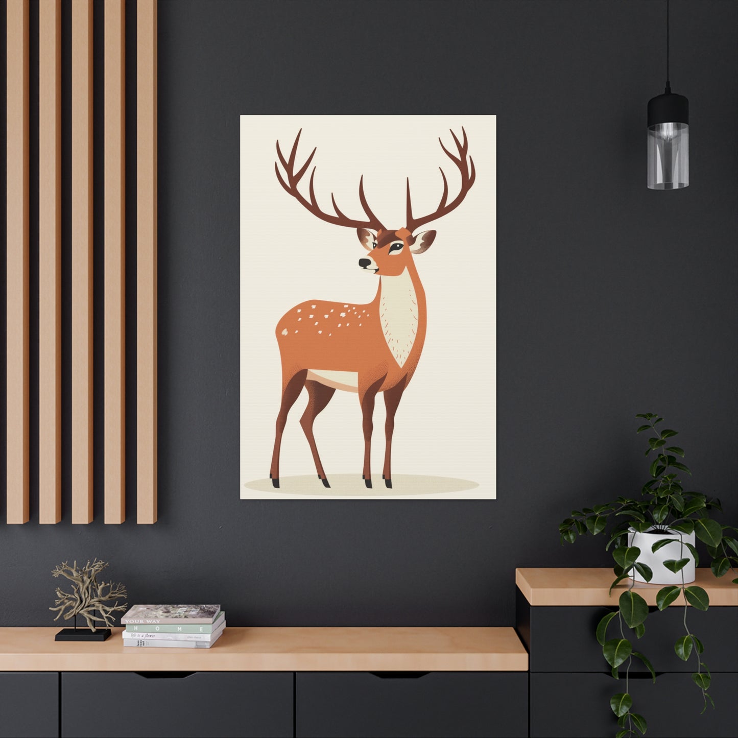 Deer - Digital Illustration Canvas Gallery Wraps