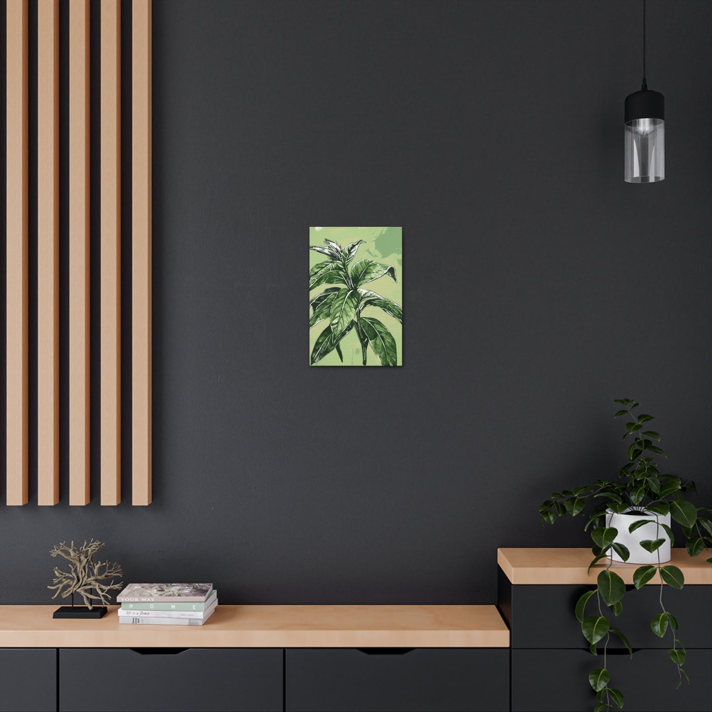 Plant Leaves Digital Illustration Canvas Gallery Wraps