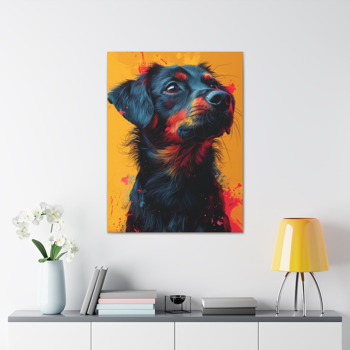 Labrador Dog - Abstract Illustration Canvas Gallery Wraps